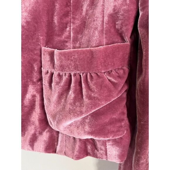 AGB Jacket 12 Pink Velvet Festive Crop Fairy Whimsical Holiday Neutral 80s Retro - Picture 3 of 15